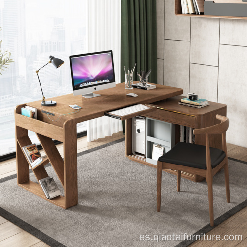 Muebles de estantería de escritorio de escritorio para el hogar de estudio nórdico